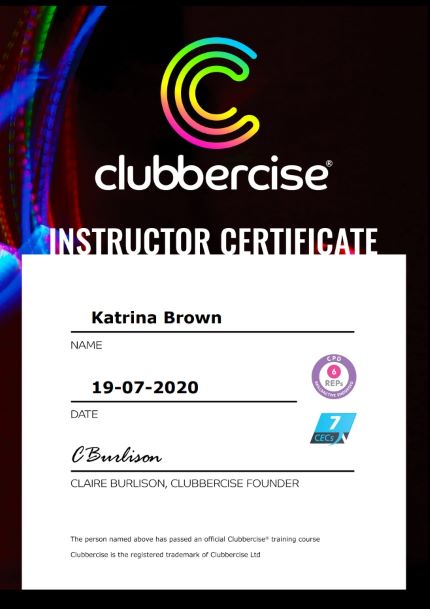 Certified Clubbercise Instructor