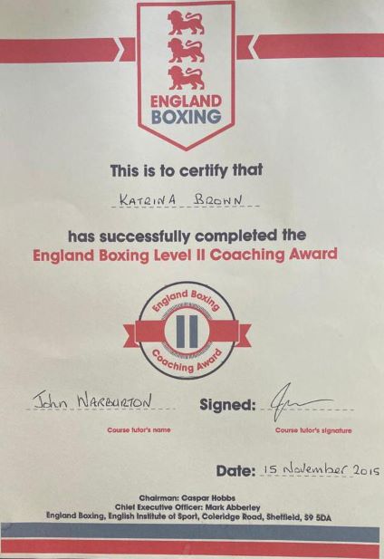 Level II England Boxing Coach