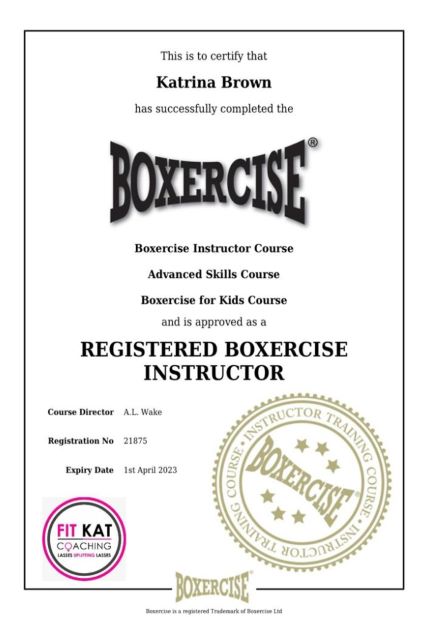 Certified Boxercise Instructor